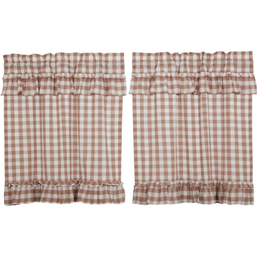 Annie Buffalo Portabella Check Ruffled Tier Set of 2 L36xW36 VHC Brands - The Fox Decor